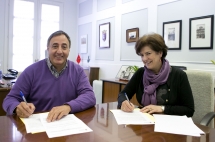 Firma del convenio con Proyecto Hombre