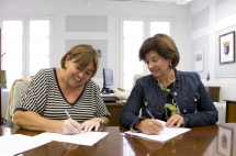 Firma del convenio con la Fundacion Secretariado Gitano
