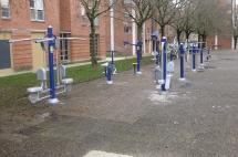 En 2013 se instala un gimnasio urbano en el antiguo colegio público José María Iribarren.