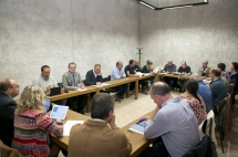 Una de las reuniones de la Mesa del Casco Histórico