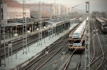 Imagen de la estación de tren de Pamplona en San Jorge, que se trasladará con el PSIS del TAV