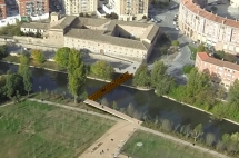 Una nueva pasarela peatonal conectará la Rochapea con el parque creado en el meandro de Aranzadi