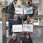 Dibujantes con sus obras