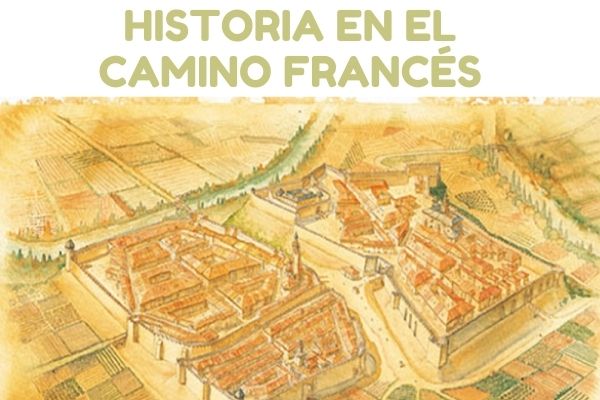 banner historia y arte con mapa de los burgos de pamplona
