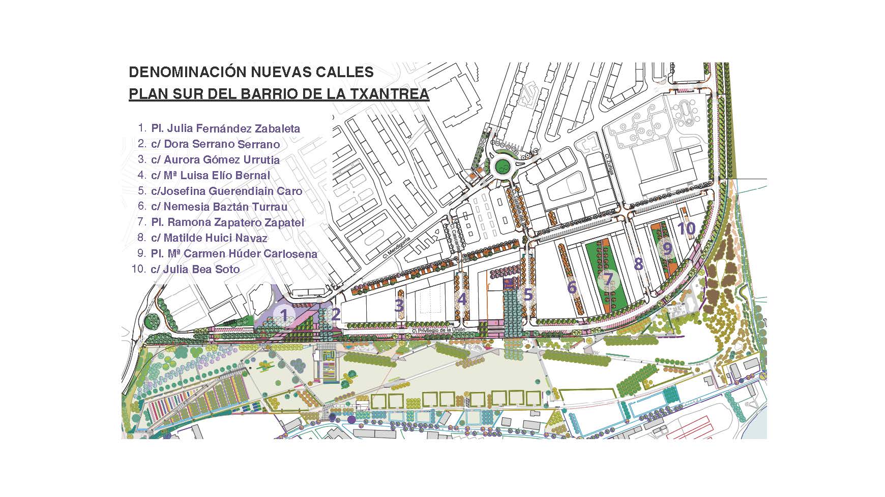 Plan nuevas calles Txantrea