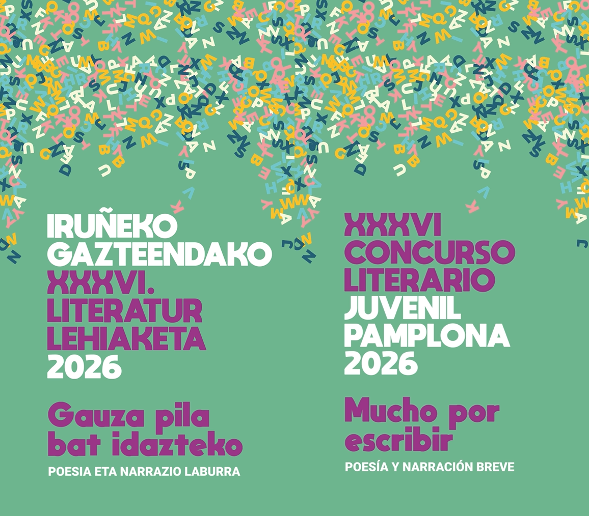 Cartel bilingüe del Concurso literario joven