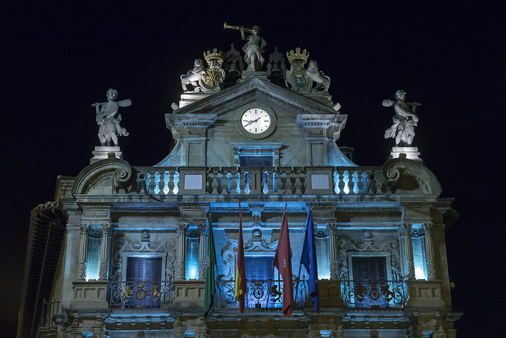 iluminación azul