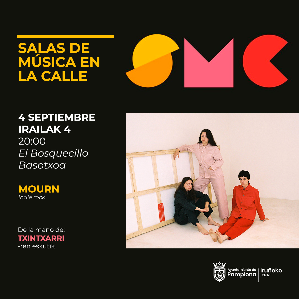 cartel Salas de Música en la calle