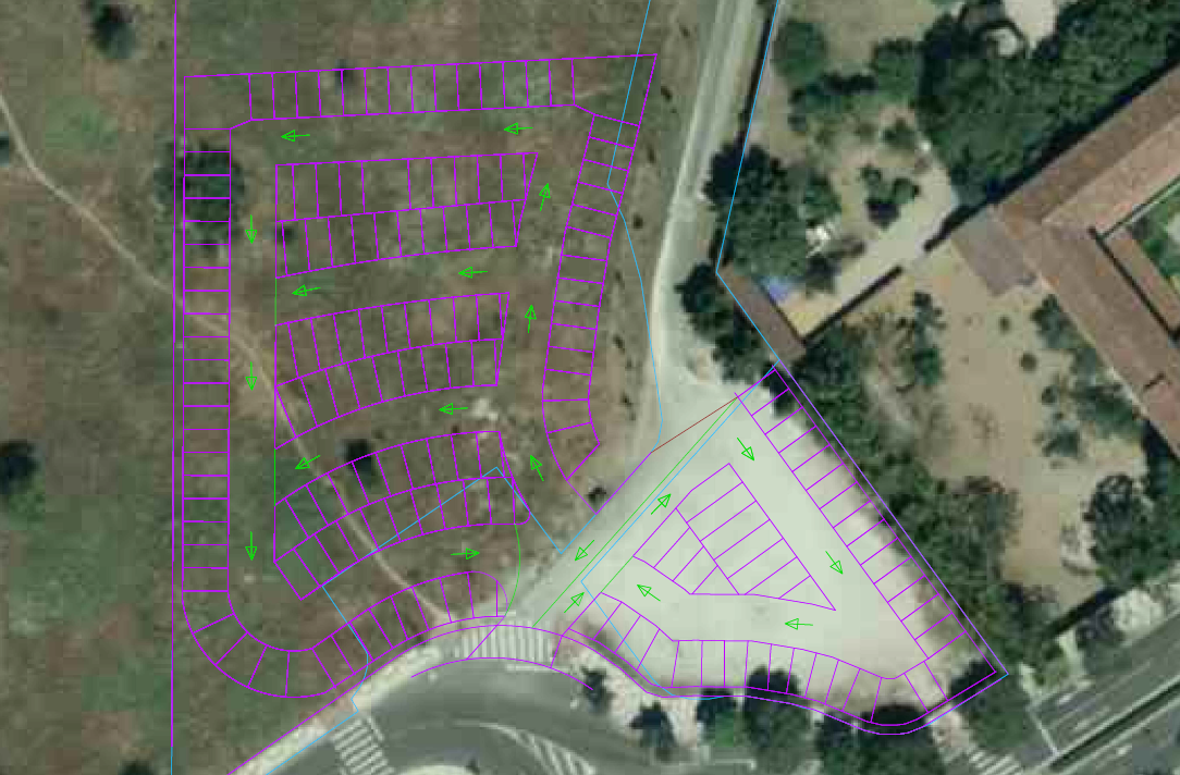 plano del aparcamiento disuasorio en etxabakoitz