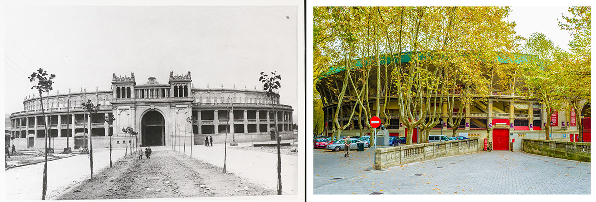 Plaza de toros antes y después