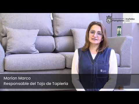 Así trabaja el tajo de tapicería del Ayuntamiento de Pamplona
