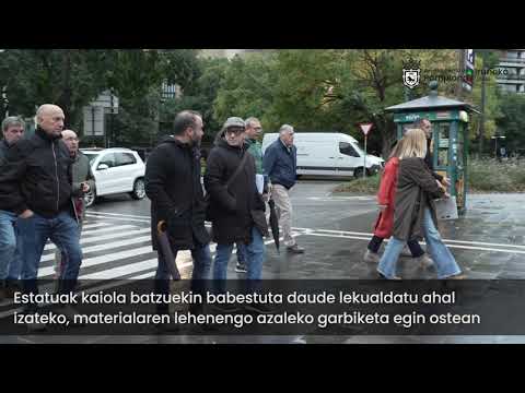 Azaroan hasiko dira Nafarroako erregeen estatuak lekualdatzen Sarasate pasealekutik Taconera parkera