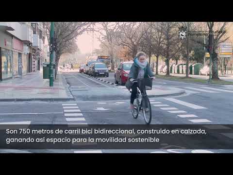 Nuevo carril bici en la Avenida Barañáin