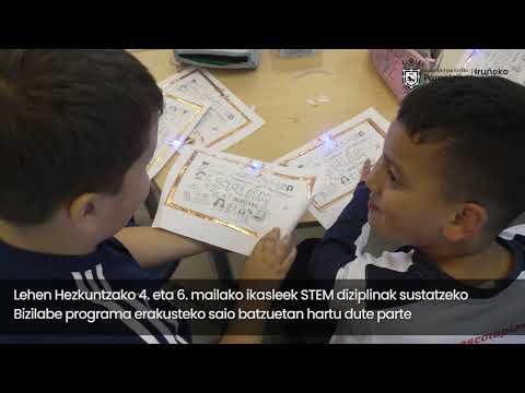 STEM diziplinak Lehen Hezkuntzako ikasleengan sustatzeko Ere programaren saioak