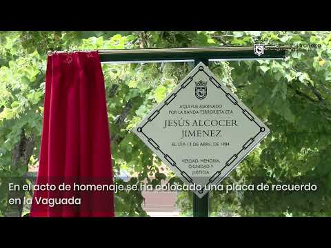 Placa homenaje a Jesús Alcocer Jiménez