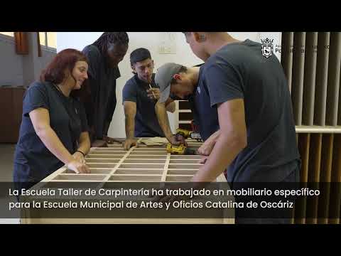 Trabajos de la Escuela Taller de Carpintería para la Escuela de Artes y Oficios Catalina de Oscáriz