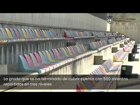 El campo municipal de fútbol de Lezkairu completa la cubrición de su grada lateral