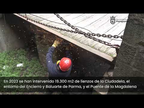 Diez años de mantenimiento y conservación del recinto amurallado y la Ciudadela de Pamplona