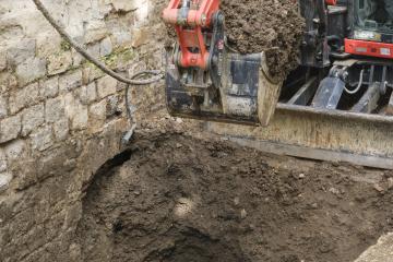 excavaciones en la ronda del Obispo Barbazán