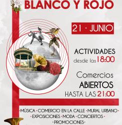 cartel la noche en blanco y rojo