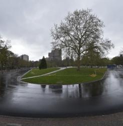 Pista  de patinaje de Antoniutti, llamado también Skate Park, un día de lluvia