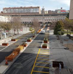 Obras en plaza Yamaguchi