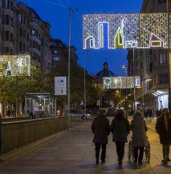 Luces de navidad en Carlos III