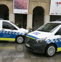camiones de la policia municipal