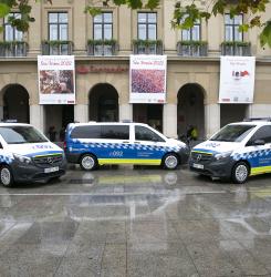 camiones de la policia municipal