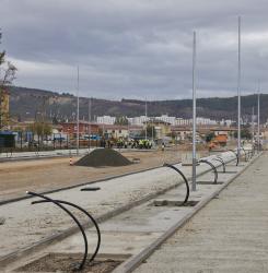 Tubos en el suelo de unas obras