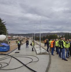 La Comisión de Urbanismo visita unas obras en la Txantrea