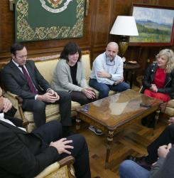 Reunión del alcalde Maya con el presidente de la Federación Española de Rugby
