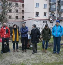 visita al huerto urbano de rochapea