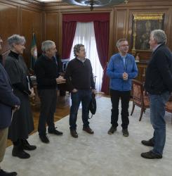 Reunión del alcalde de Pamplona con la Asociación de Municipios del Camino de Santiago