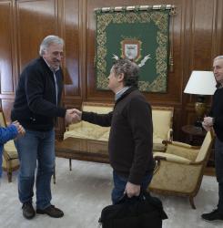 Reunión del alcalde de Pamplona con la Asociación de Municipios del Camino de Santiago