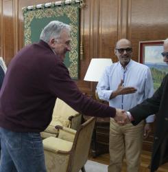 Reunión con el delegado en la región del Frente Polisario en Navarra