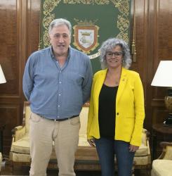 foto reunión alcaldesa de Burlada
