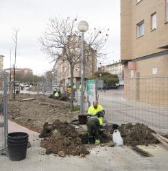 obras renaturalización calle Urzainqui