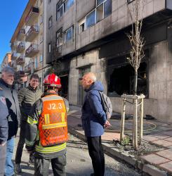 visita al incendio en marcelo celayeta