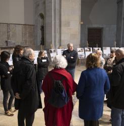Pose de los integrantes de la reunión en los Caídos