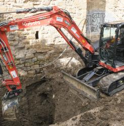 excavaciones en la ronda del Obispo Barbazán