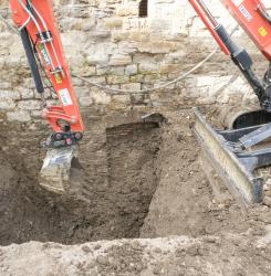 excavaciones en la ronda del Obispo Barbazán
