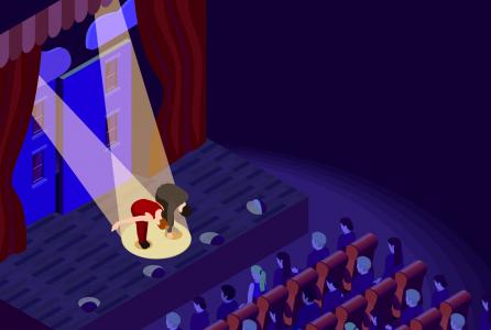 ilustración de teatro