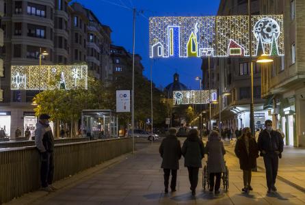 Luces de navidad en Carlos III