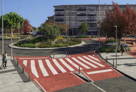 plaza del reloj txantrea