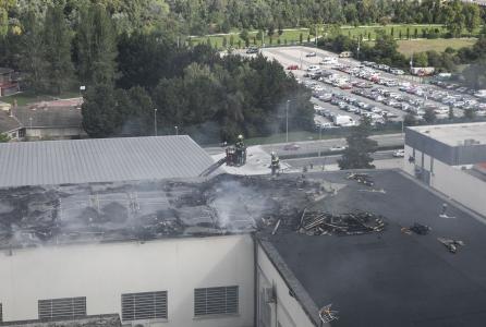 Incendio edificio policía municipal