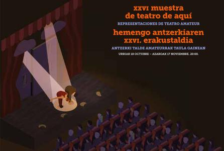 cartel muestra de teatro de aquí