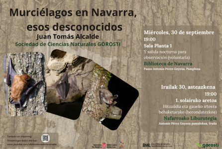 Conferencia - Murciélagos de Navarra, esos desconocidos - Biblioteca de Navarra